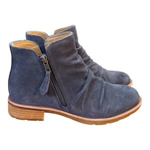Söfft Beckie II Ankle Boots Storm Blue Suede Women’s Size 7.5